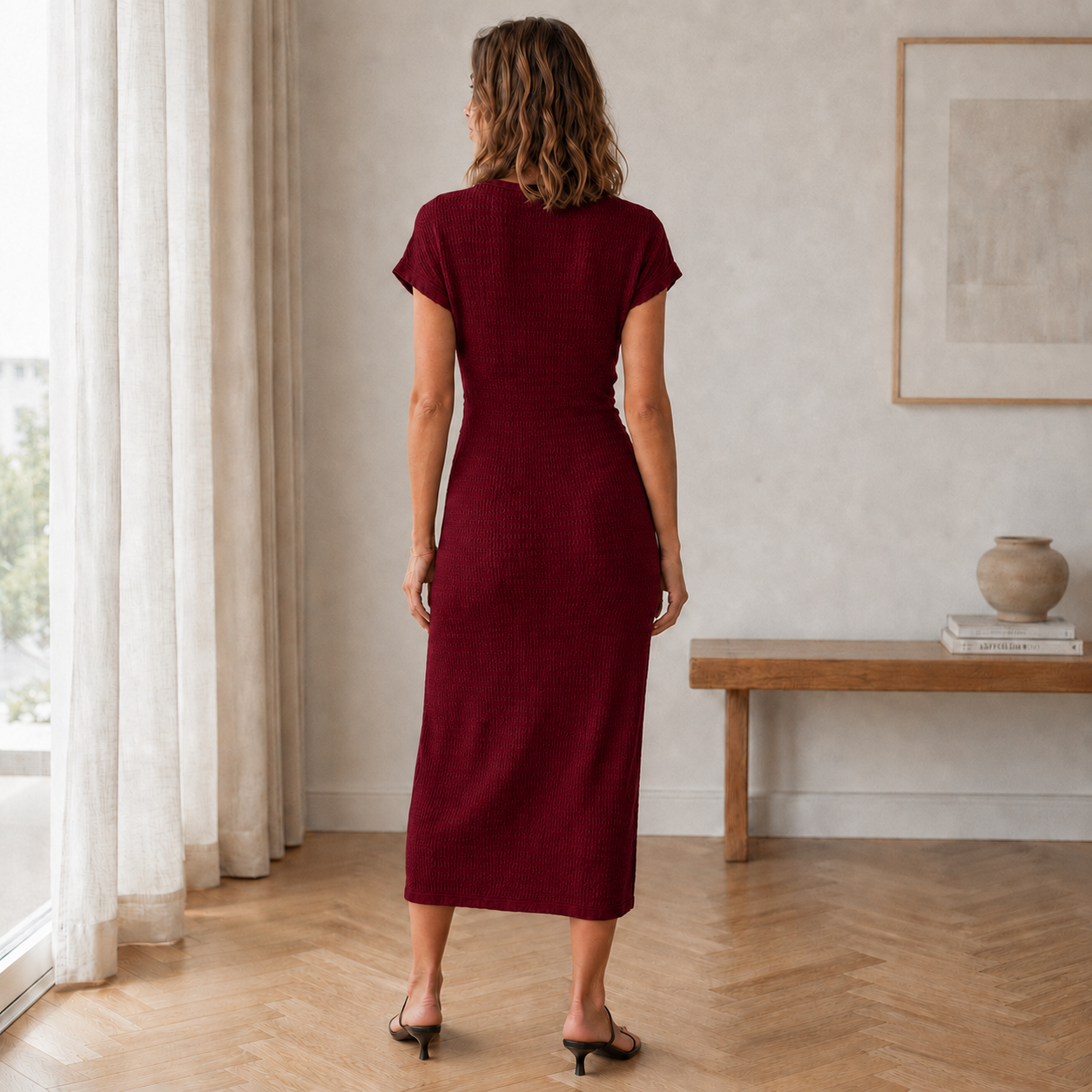 Almathy | Robe midi nouée avec fente latérale