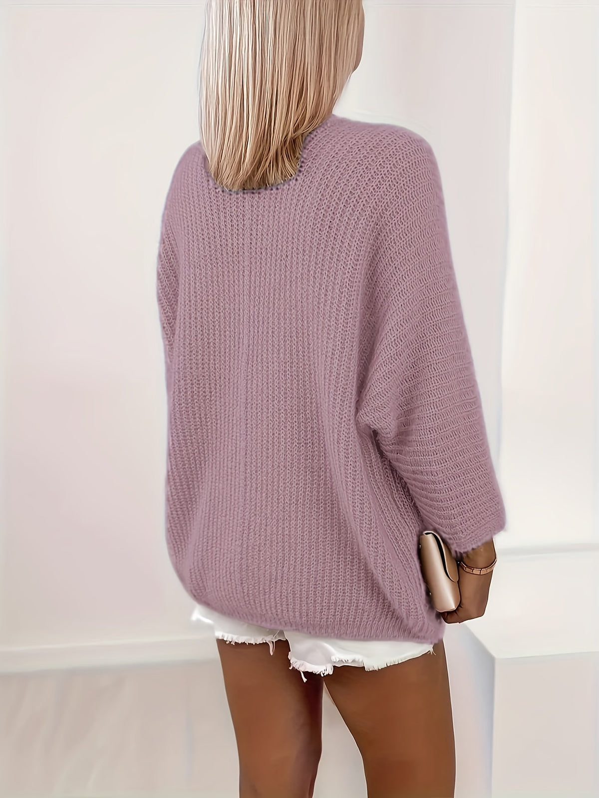 Danielle - Gilet Oversized Élégant en Maille Épais