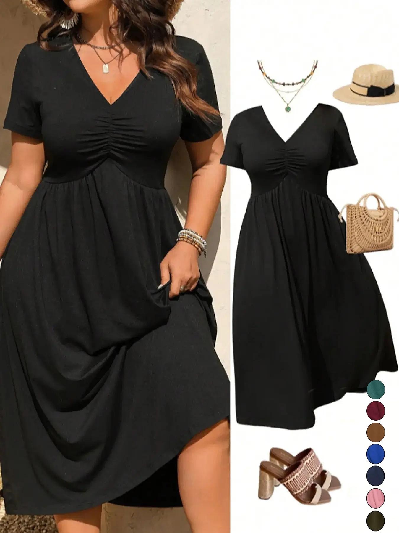 Mirrela | Robe midi légère avec taille empire féminine