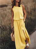 Fiona | Robe Maxi Blouson Sans Manches pour Femme