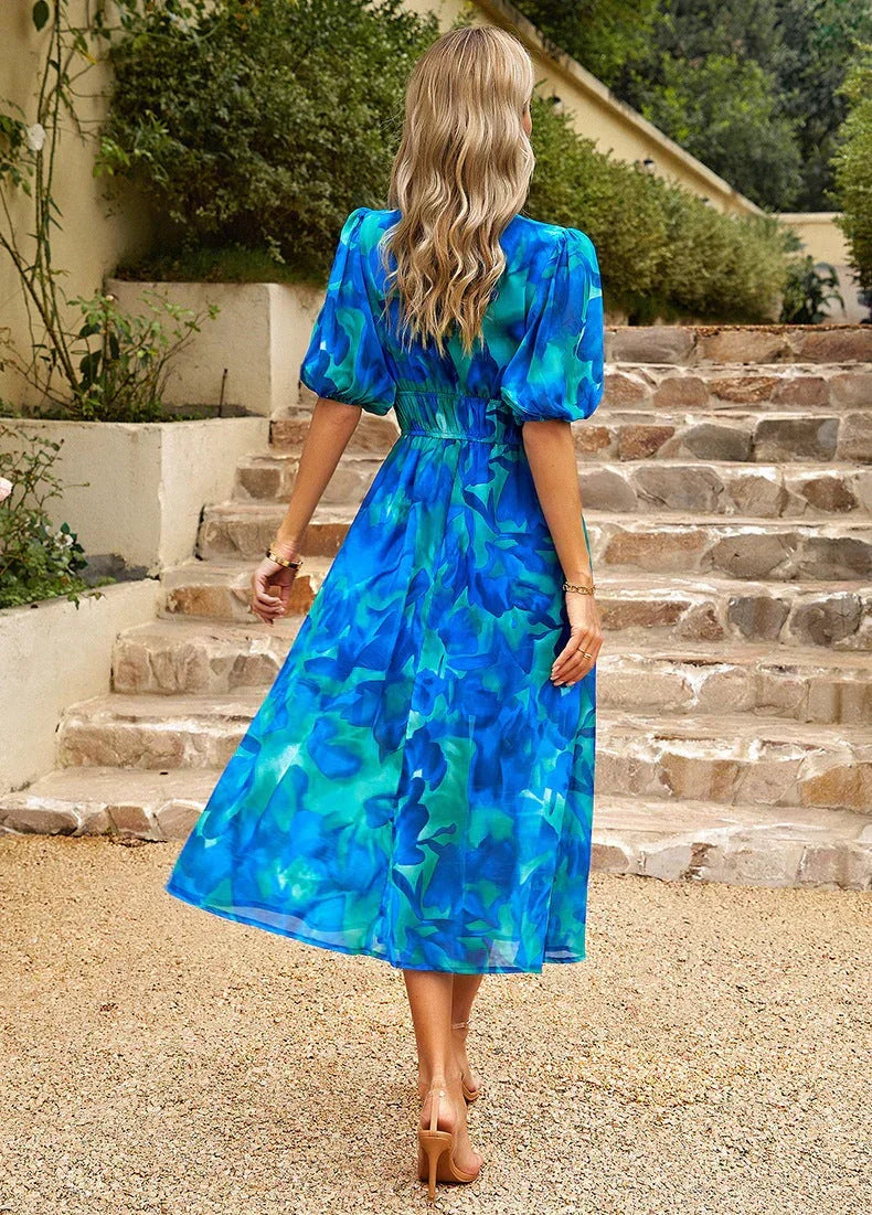 Robe Midi Femme | Décontractée à Col V