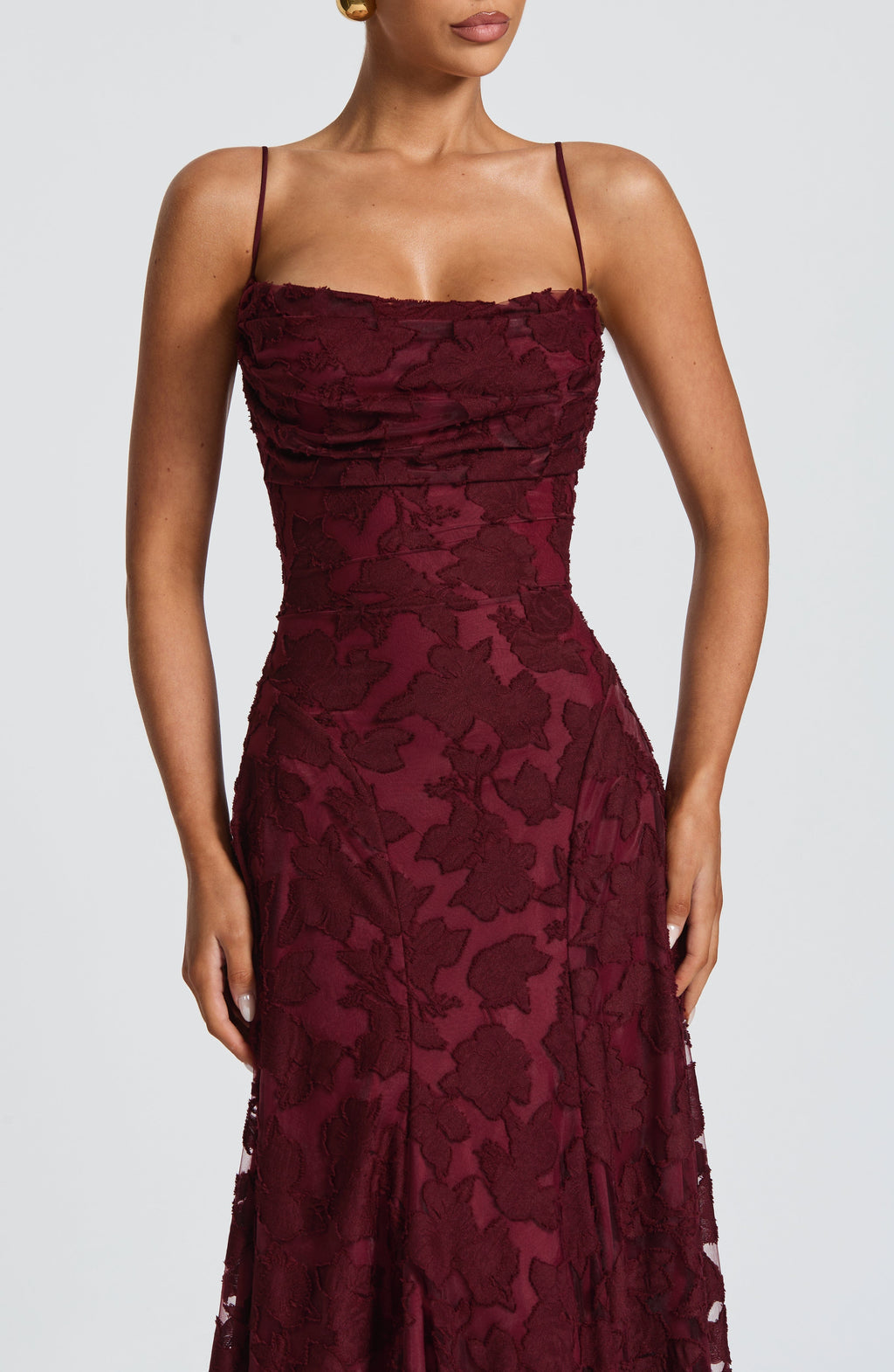 Robe maxi pour femmes avec détail à lacets