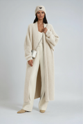 Gilet long à devant ouvert pour femmes