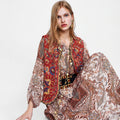 Eleanor | Gilet ouvert floral boho pour femmes