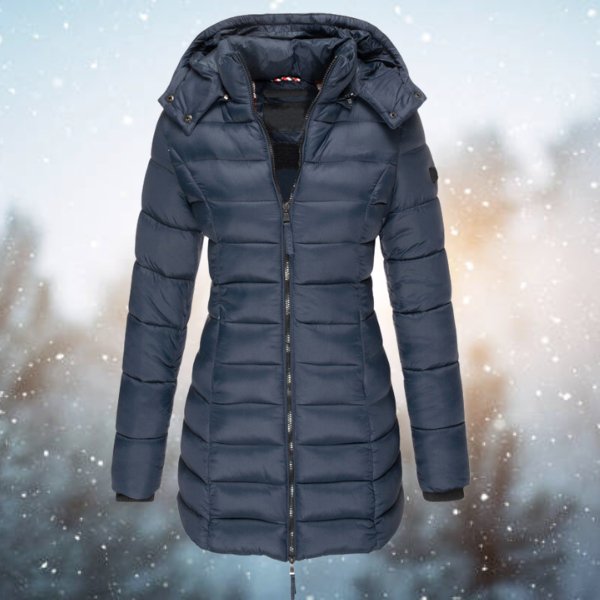 Diane - Manteau d'Hiver Matelassé avec Capuche Élégant