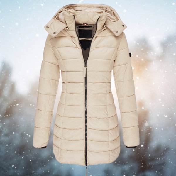 Diane - Manteau d'Hiver Matelassé avec Capuche Élégant