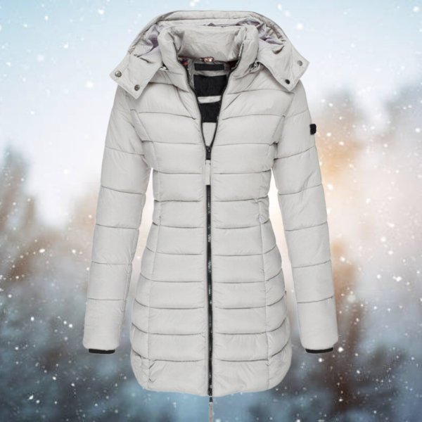 Diane - Manteau d'Hiver Matelassé avec Capuche Élégant