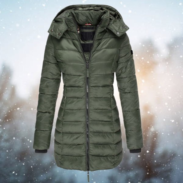 Diane - Manteau d'Hiver Matelassé avec Capuche Élégant