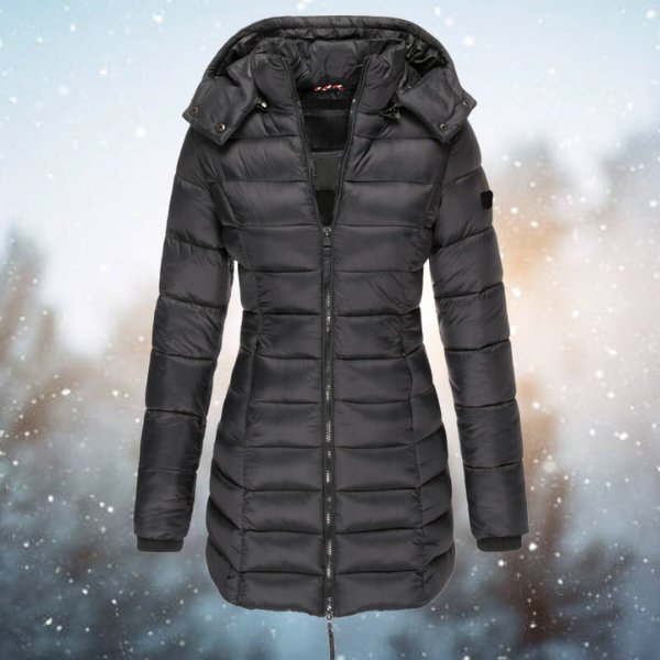 Diane - Manteau d'Hiver Matelassé avec Capuche Élégant