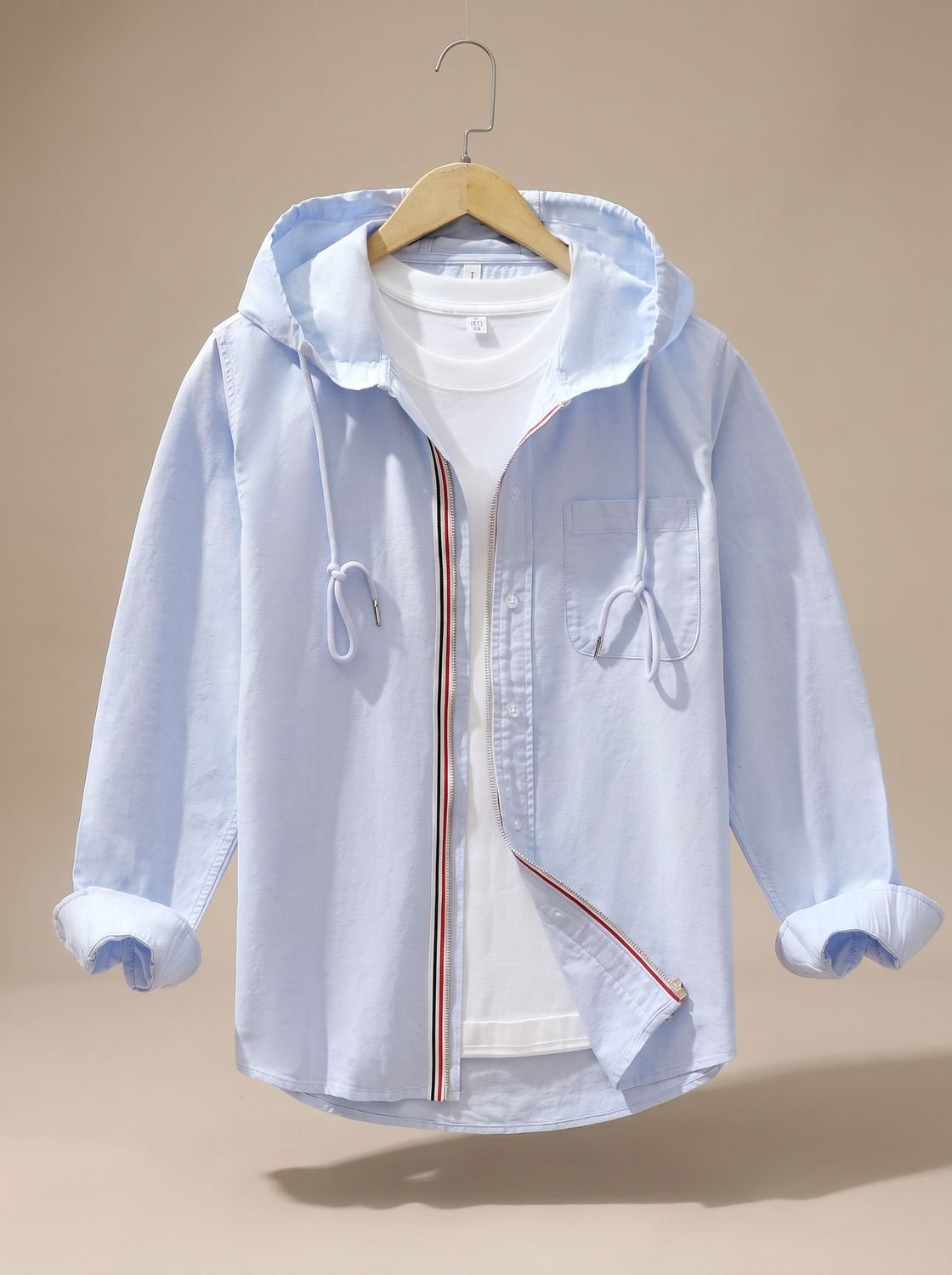 Simon | Veste à capuche zippée pour hommes à manches longues décontractée