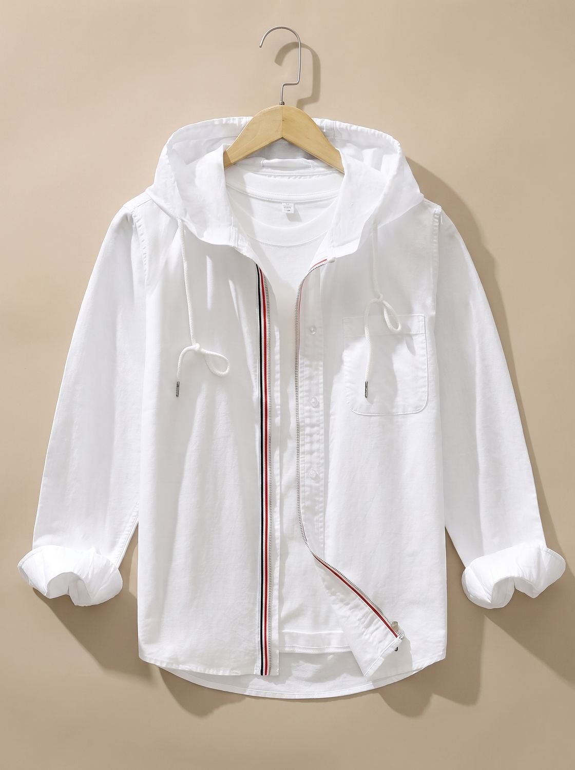 Simon | Veste à capuche zippée pour hommes à manches longues décontractée