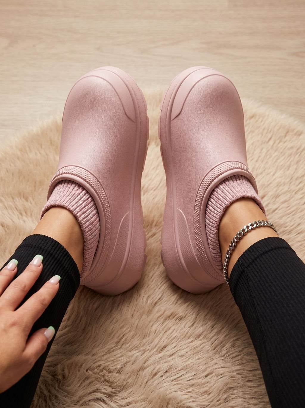Andreas | Chaussettes Sneakers Slip-on pour Hommes avec Semelle Épaisse Antidérapante