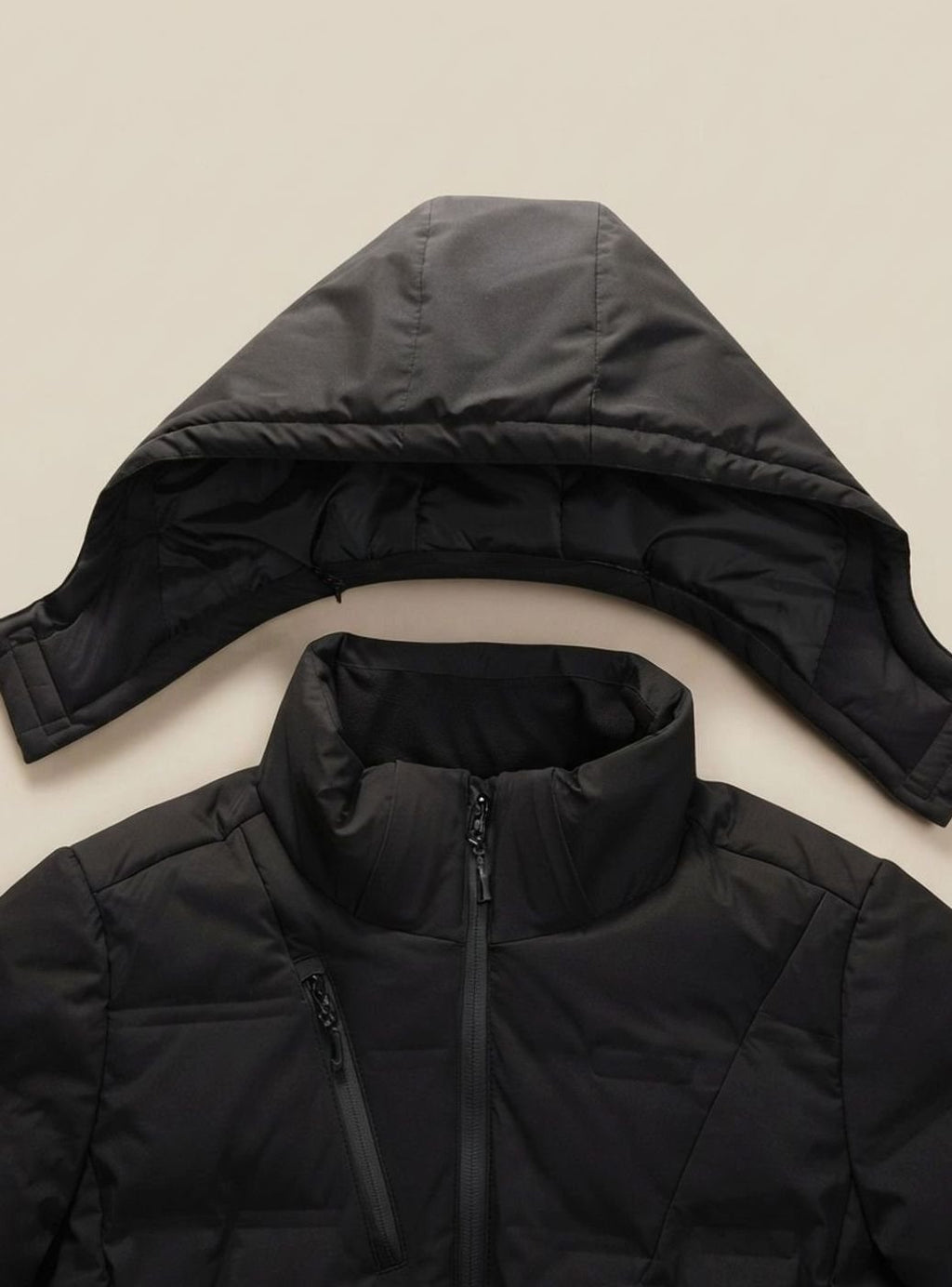 Leon | Veste d'hiver pour hommes Veste à capuche rembourrée Capuche amovible