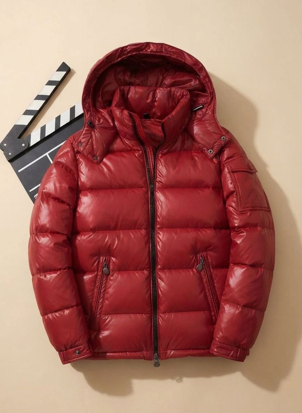 Simon | Veste d'hiver pour hommes, brillante, coupe-vent, en duvet d'oie