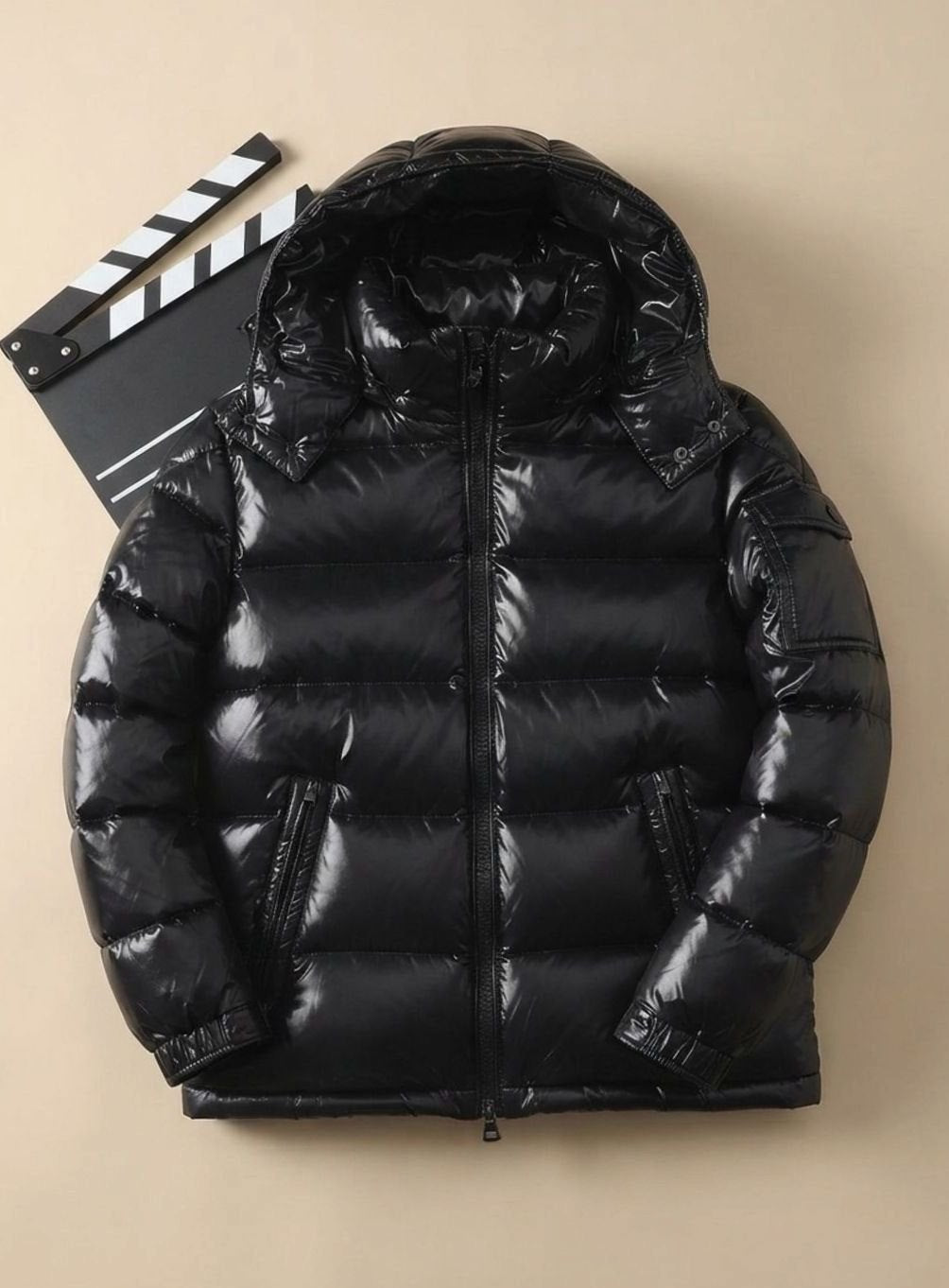 Simon | Veste d'hiver pour hommes, brillante, coupe-vent, en duvet d'oie