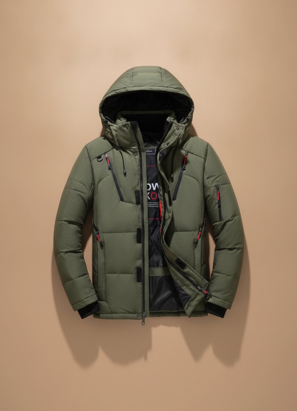 Niklas | Veste d'hiver pour hommes, chaude, rembourrée, avec capuche, coupe-vent