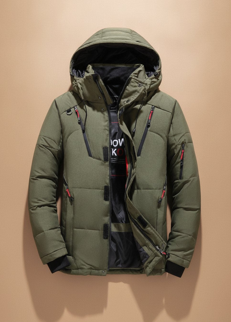 Niklas | Veste d'hiver pour hommes, chaude, rembourrée, avec capuche, coupe-vent