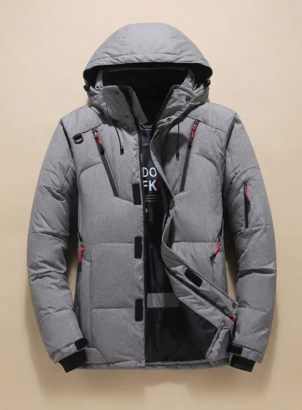 Niklas | Veste d'hiver pour hommes, chaude, rembourrée, avec capuche, coupe-vent