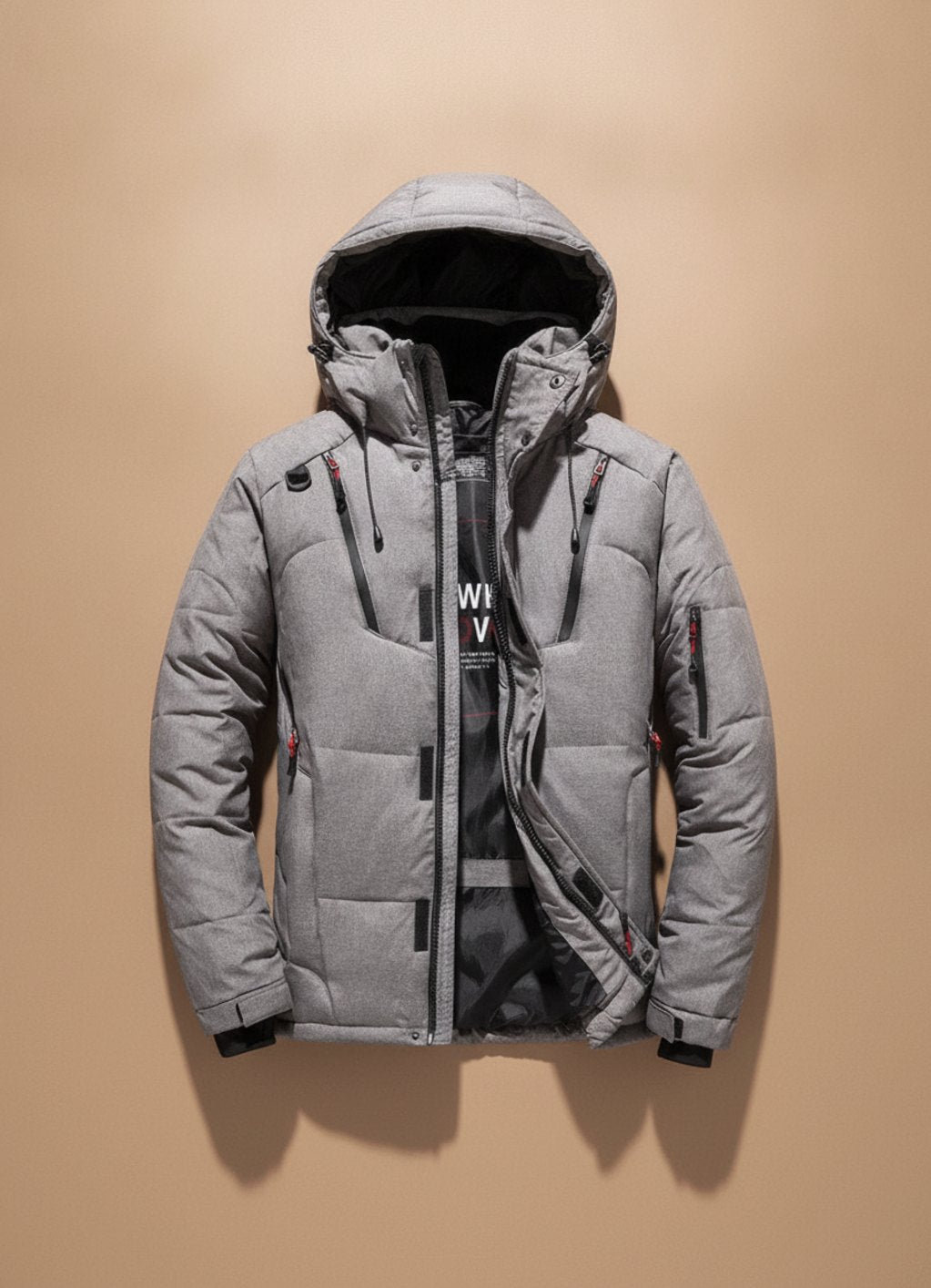 Niklas | Veste d'hiver pour hommes, chaude, rembourrée, avec capuche, coupe-vent