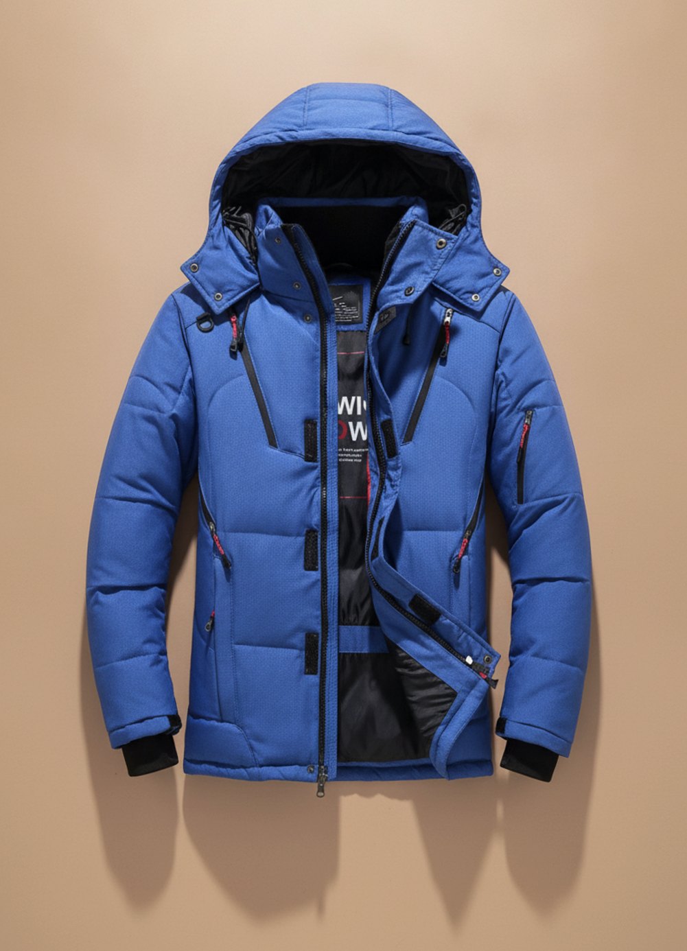 Niklas | Veste d'hiver pour hommes, chaude, rembourrée, avec capuche, coupe-vent