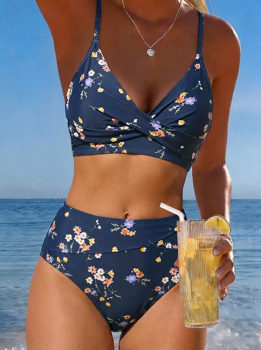 Giada | Maillot de bain floral pour femmes avec soutien-gorge sans fil