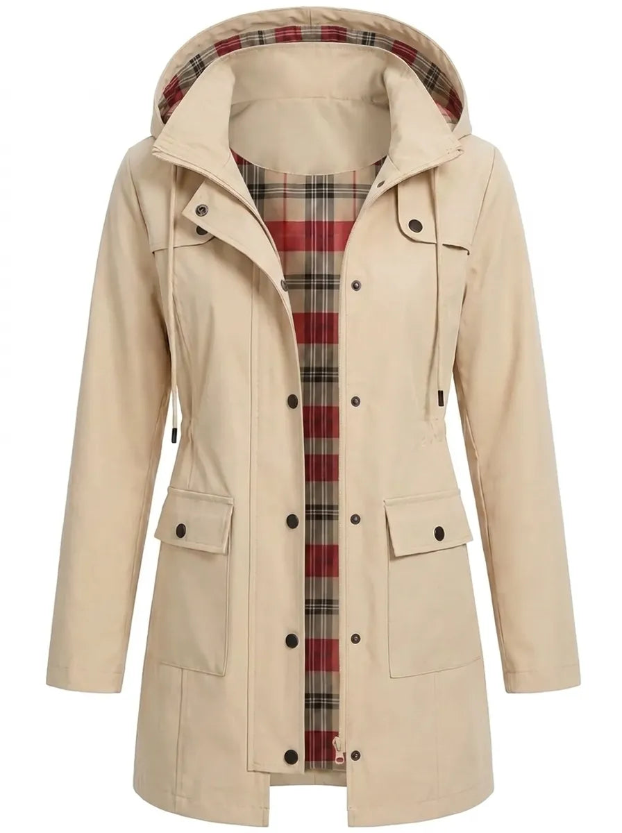 Caroline - Parka à Capuche Imperméable et Élégante