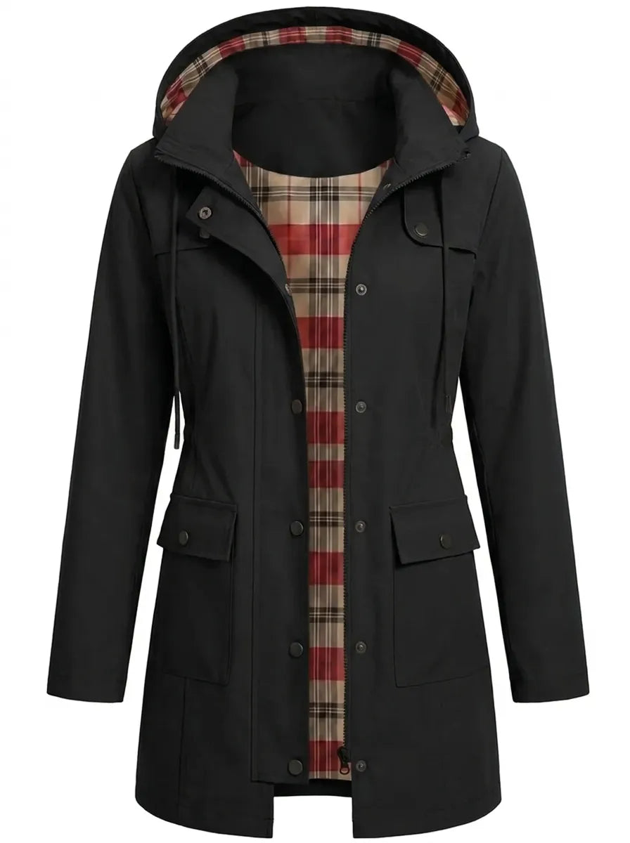 Caroline - Parka à Capuche Imperméable et Élégante