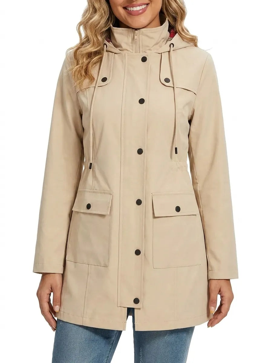 Caroline - Parka à Capuche Imperméable et Élégante