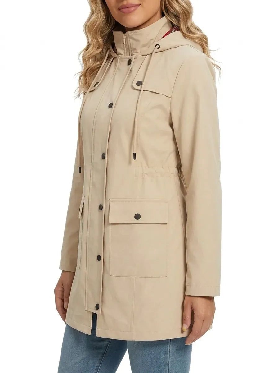 Caroline - Parka à Capuche Imperméable et Élégante