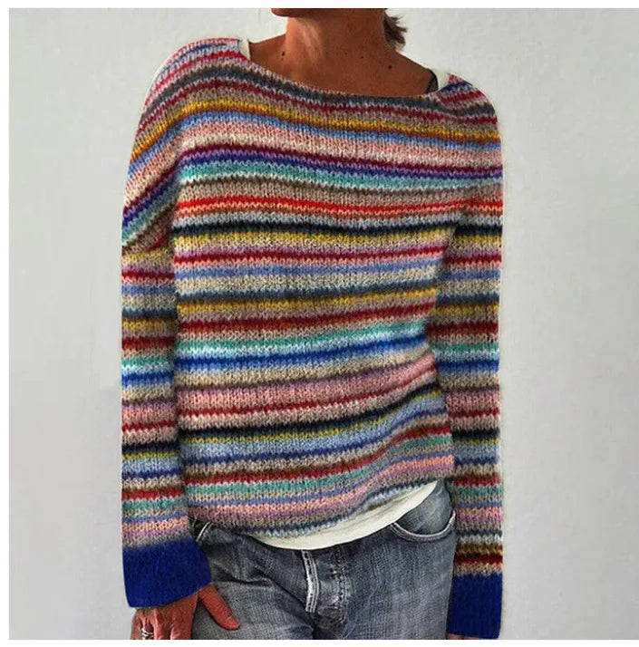 Martine - Pull Vintage Tricoté Élégant