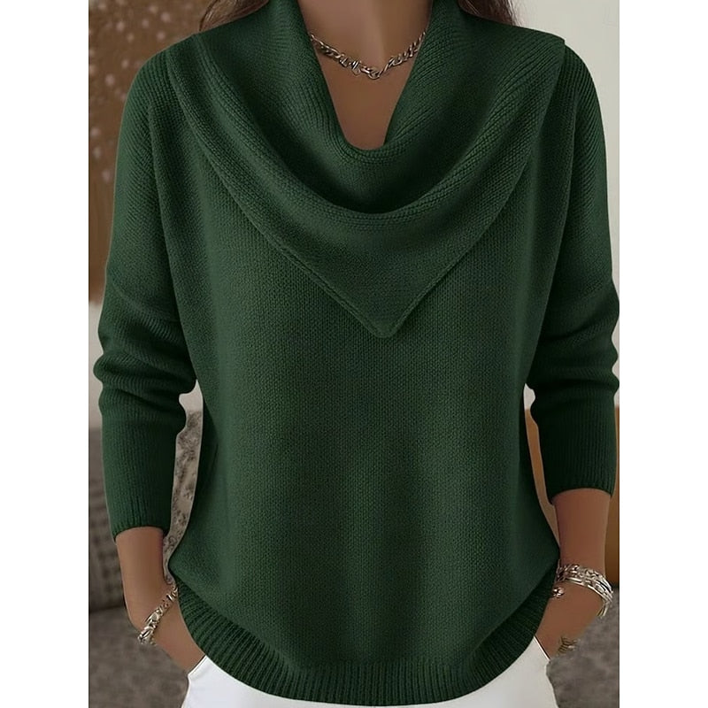 Rebecca - Pull Col Roulé Oversized Élégant