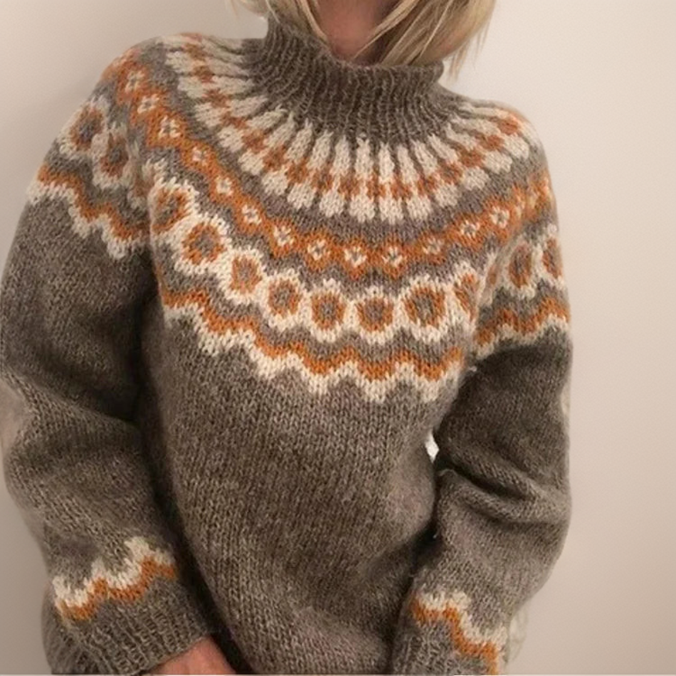 TRICOT À COL ROLLO POUR FEMMES