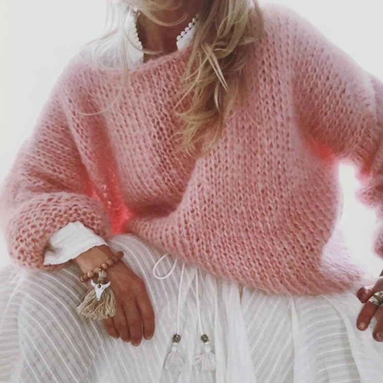 Ingrid - Pull Oversized Élégant en Tricot