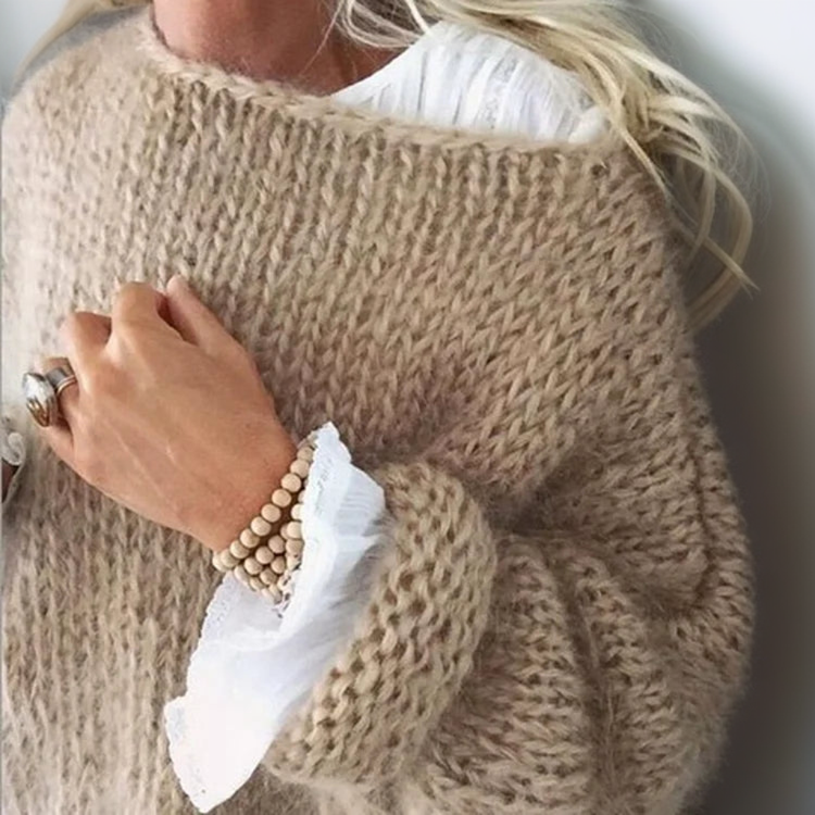 Ingrid - Pull Oversized Élégant en Tricot