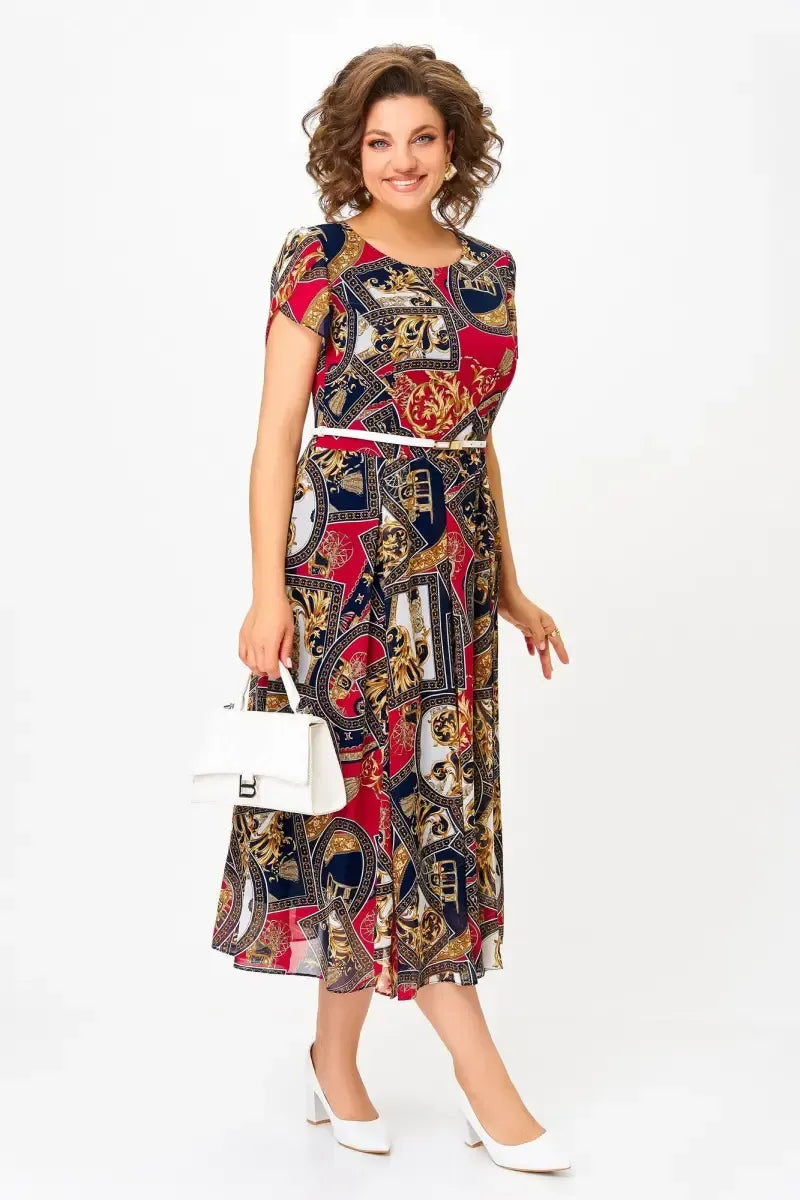 Peciana | Robe en chiffon respirant avec coupe en A
