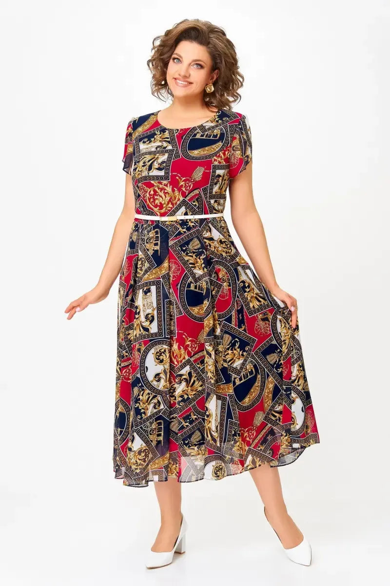 Peciana | Robe en chiffon respirant avec coupe en A