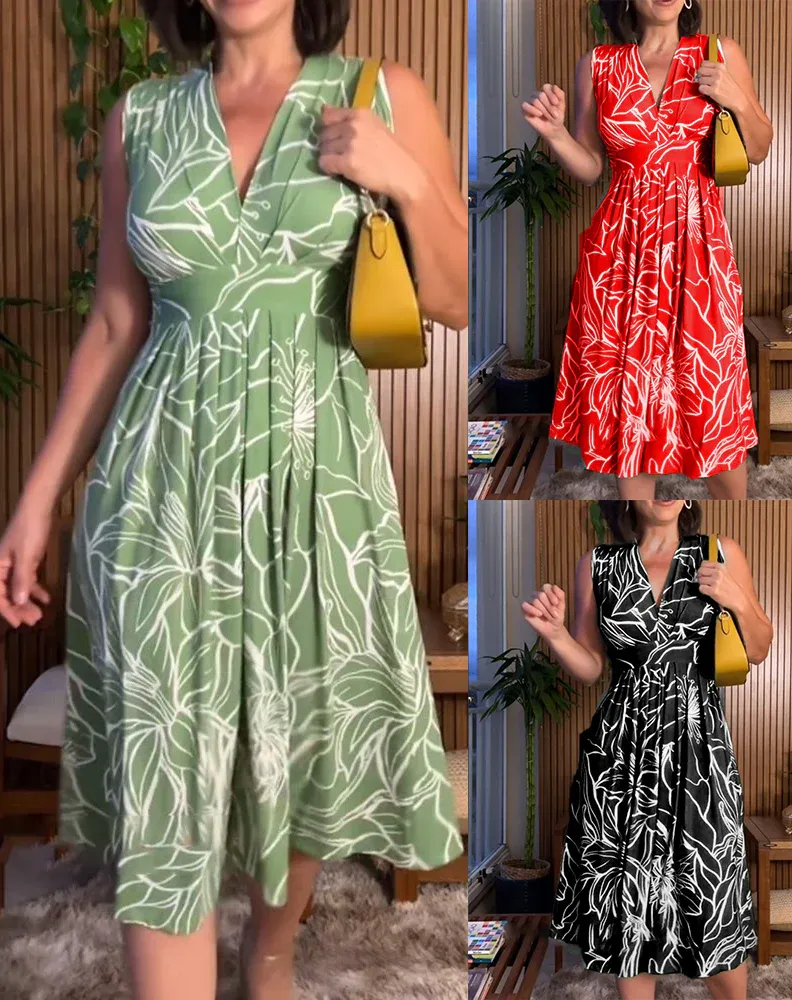 Relanie | Robe d'été cintrée avec jupe fluide
