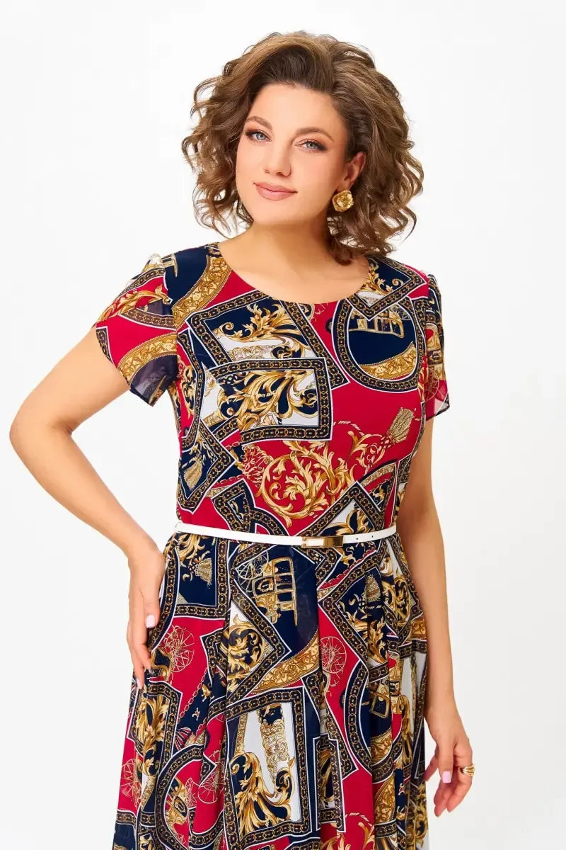 Peciana | Robe en chiffon respirant avec coupe en A