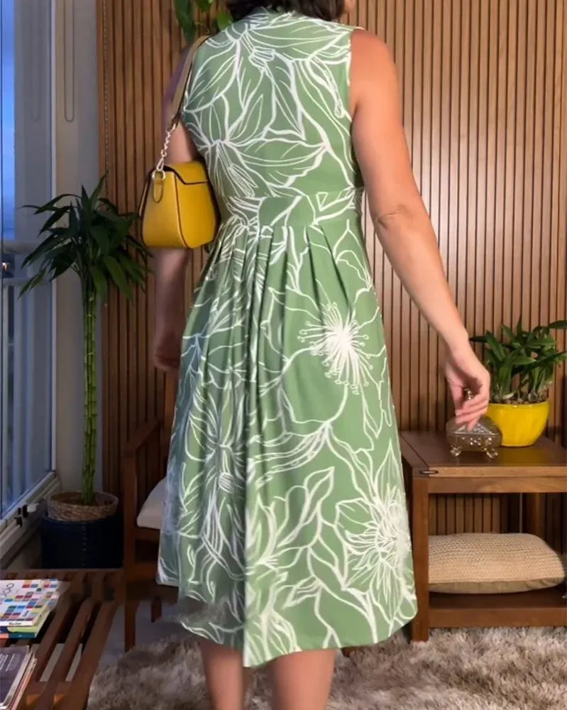 Relanie | Robe d'été cintrée avec jupe fluide