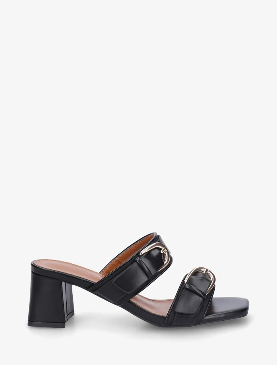 Marfea | Mules en simili cuir élégantes avec double boucle