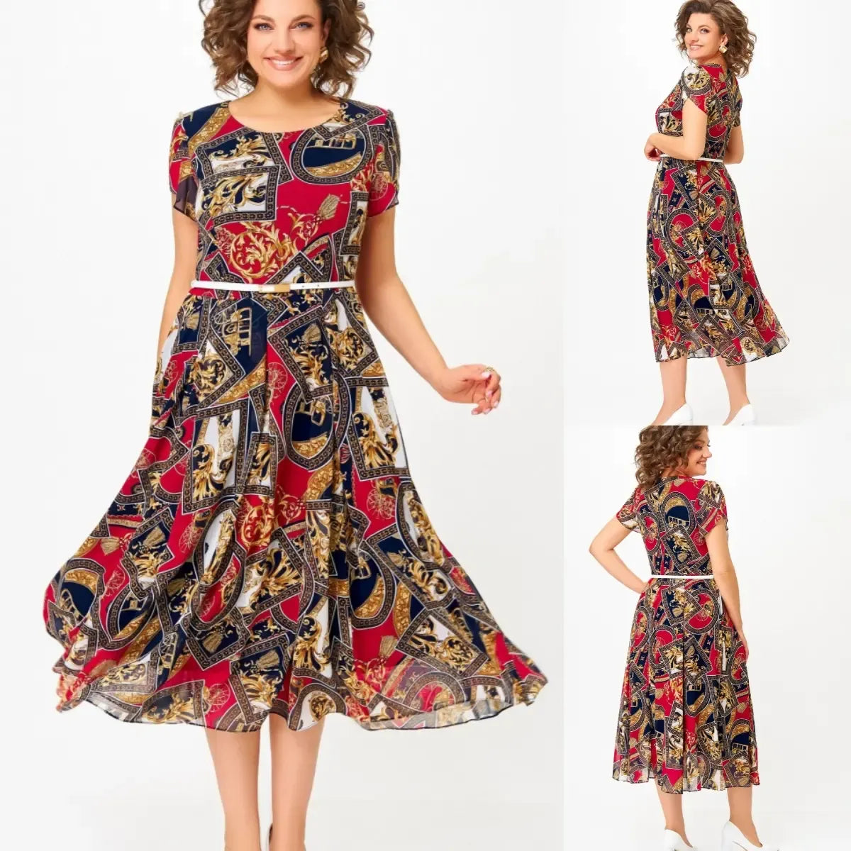 Peciana | Robe en chiffon respirant avec coupe en A