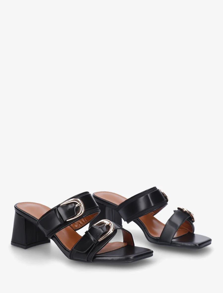 Marfea | Mules en simili cuir élégantes avec double boucle