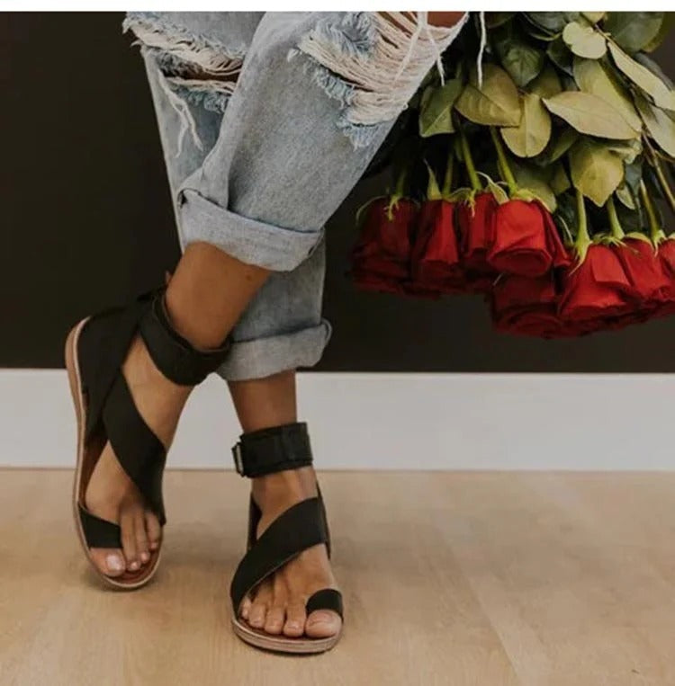 Sandales Compensées Avec Semelle Amortissante Pour Femmes | Idéal Pour L'Été