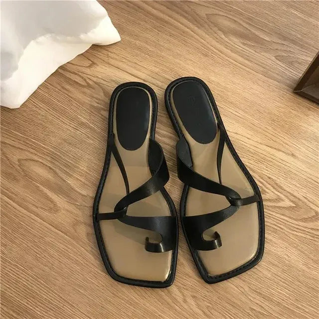 Tongs Plates Avec Nœud Et Semelle Plate Pour Femmes | Idéal Pour L'Été