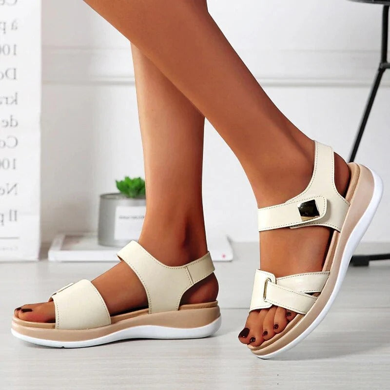 Sandales Plates Avec Brides Réglables Et Soutien De La Voûte Pour Femme | Idéal Pour L’été