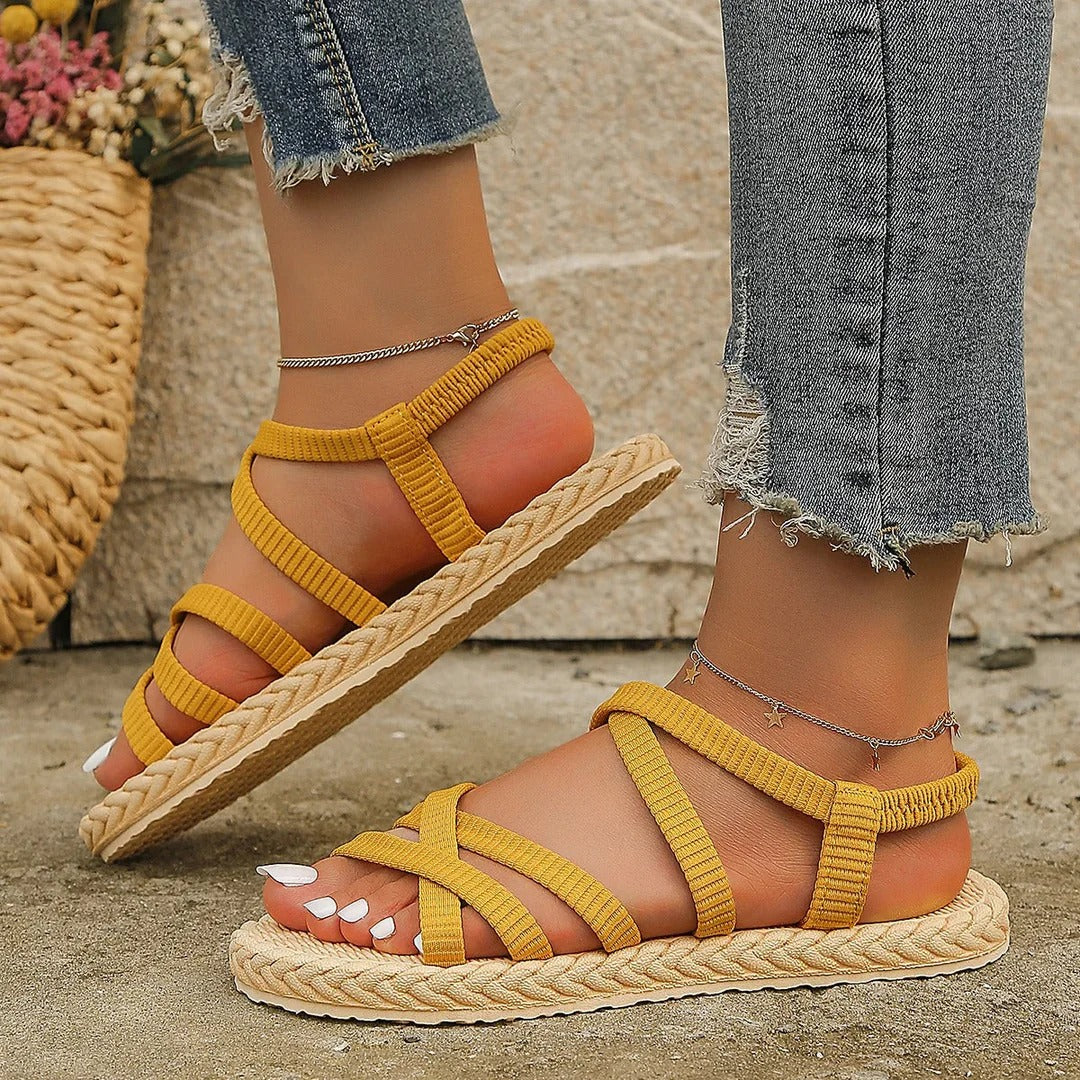 Sandales À Brides Ajustables Avec Semelle Souple Pour Femmes | Idéal Pour L'Été