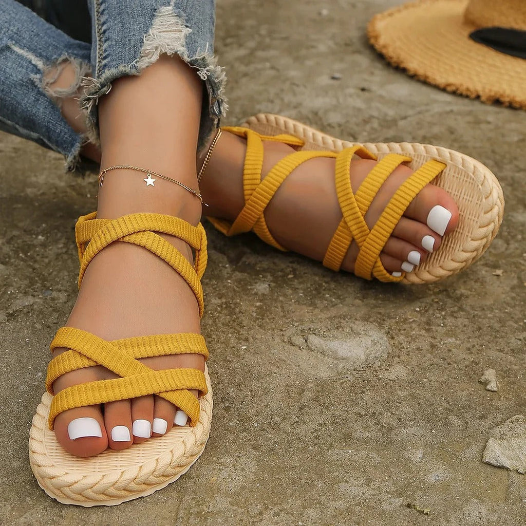 Sandales À Brides Ajustables Avec Semelle Souple Pour Femmes | Idéal Pour L'Été