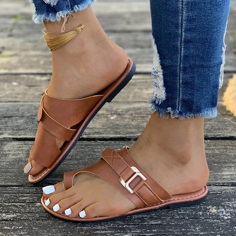 Sandales Entre-Doigts Avec Bride Ajustable Pour Femmes | Idéal Pour Saisons Chaudes