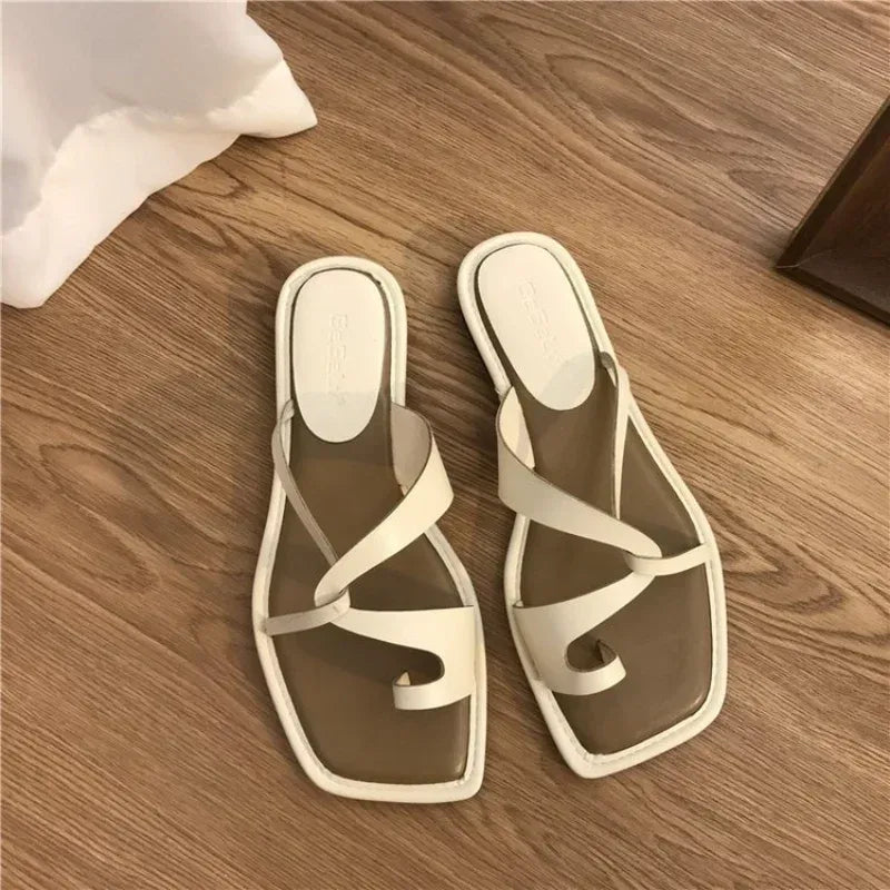 Tongs Plates Avec Nœud Et Semelle Plate Pour Femmes | Idéal Pour L'Été