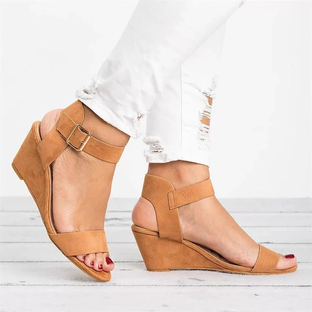 Sandales Compensées Avec Brides Réglables Et Talon Pour Femme | Idéal Pour L’été